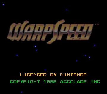 WarpSpeed (Europe) screen shot title